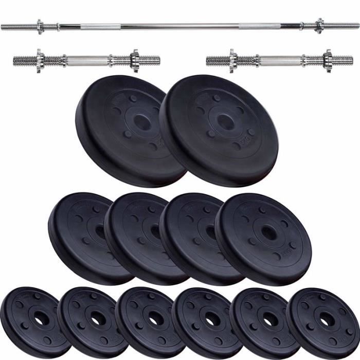 halteres, halteres, halteres, plastique, 42 kg