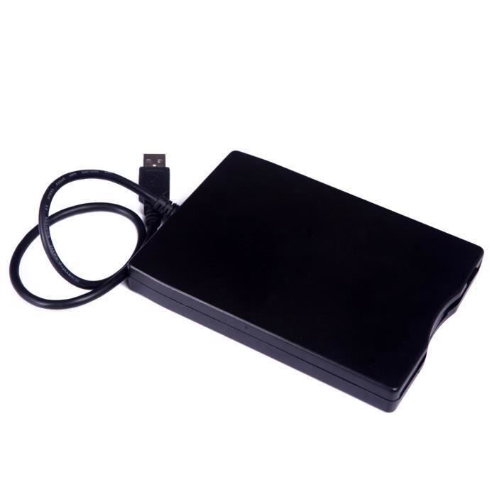 Lecteur de disquette USB, 3,5 pouces USB externe Lecteur de disquette 1.44 Sho FDD USB portable Drive Plug and Play pour ordi