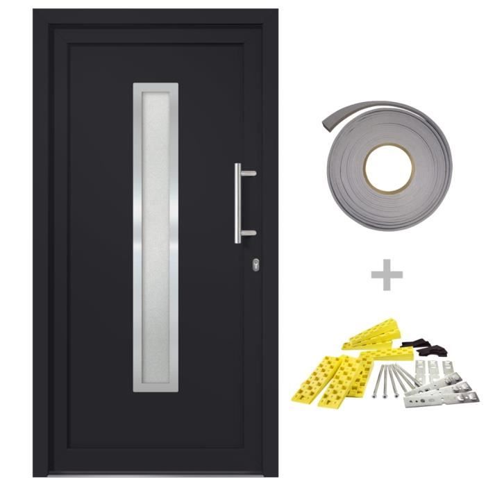 Top Porte d'entrée principale - Style contemporain Anthracite 88x200 cm ❤862320