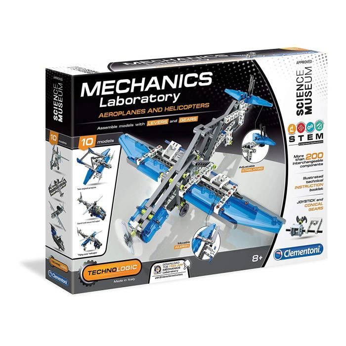 Clementoni Scienza E Gioco Laboratorio Meccanica - Aeroplani Ed Elicotteri - Kit Scientifico 10 Modelli 200 Pezzi Per Bambini - 4