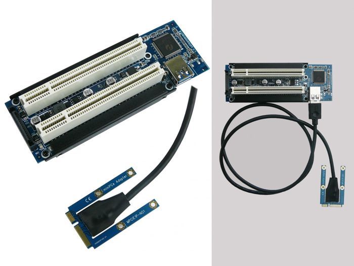 Riser adaptateur MiniPCIe vers 2 ports PCI (mini PCIe = mPCIe)