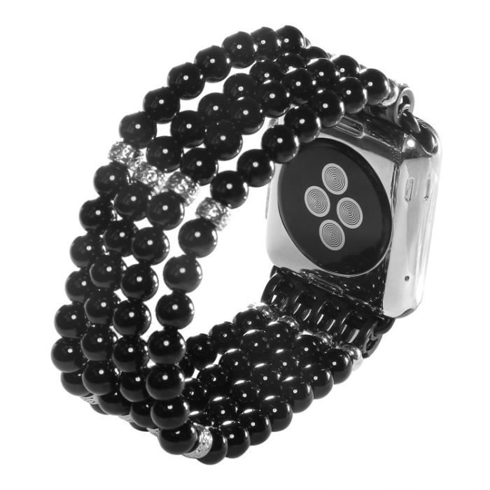 Montre Bracelet Au Passage Pour Apple Watch Series 7 45Mmsérie 6-5-4 44Mm-Série 3-2-1 42Mm - Noir