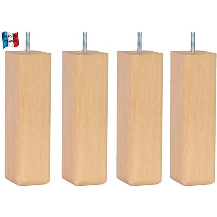 Pied de lit 35 cm diam 7 cm. Hêtre vernis naturel