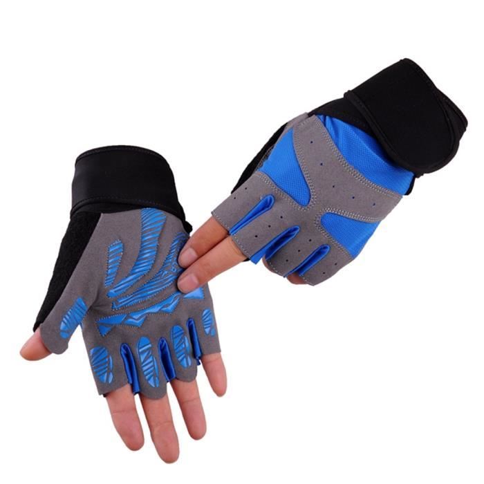 Demi Doigt Gants,Gymnastique Crossfit Gants Sport Respirant Training Protéger Fitness Gants pour Hommes Femmes