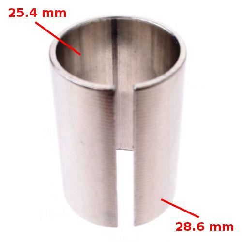 Réducteur adaptateur de guidon cintre vélo vtt vintage 25.4 à 28.6mm entretoise fendue longueur 40mm
