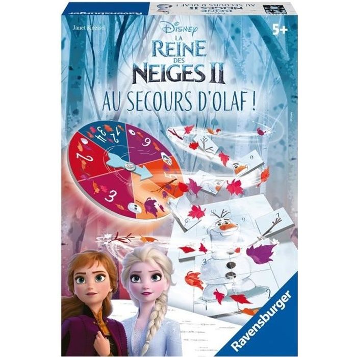 LA REINE DES NEIGES 2 Au secours d'Olaf ! - Ravensburger - Jeu de parcours et mémorisation - 2 à 4 joueurs - Dès 5 ans