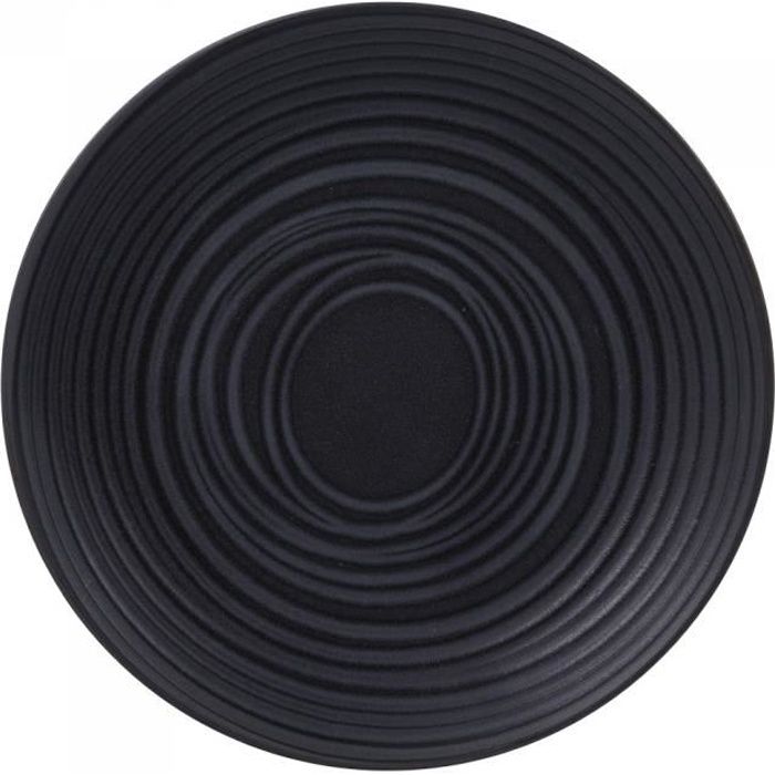 Assiette plate 27.5 cm moon noir (lot de 6) - Table Passion NEURE Noir