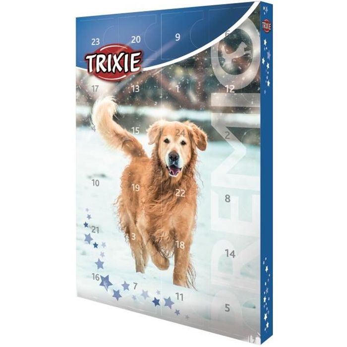 TRIXIE Calendrier de l‘Avent Premio - 24 délicieuses friandises pour chiens - 24,5 × 37 × 3,5 cm
