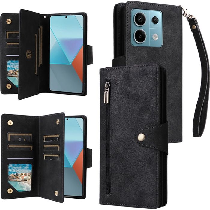 Coque Pour Honor Magic5 Lite 5G, PU Etui Housse En Cuir Portefeuille De