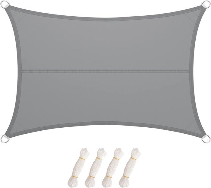 Voile D'Ombrage Extérieur 1x5 M - Protection Solaire 95% UV, Imperméable, Résistante - Pour Jardin, Terrasse, Piscine