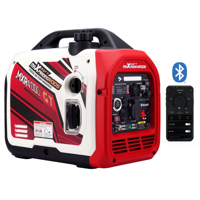 3500W Générateur Inverter électrique Bluetooth Essence/GPL Groupe électrogène Onduleur Silencieux Portable for Camping