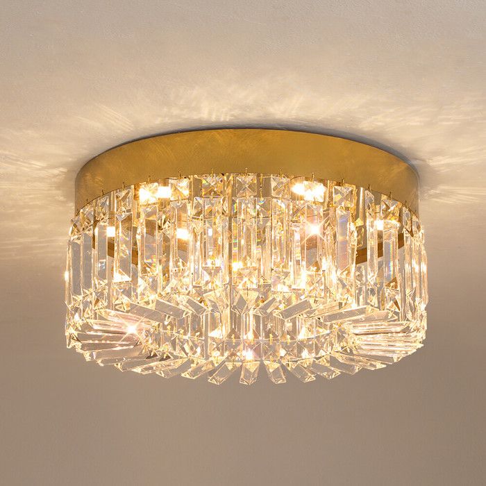 Plafonniers de luxe en cristal Luminaires scandinaves à pendentifs en forme de lustre rond