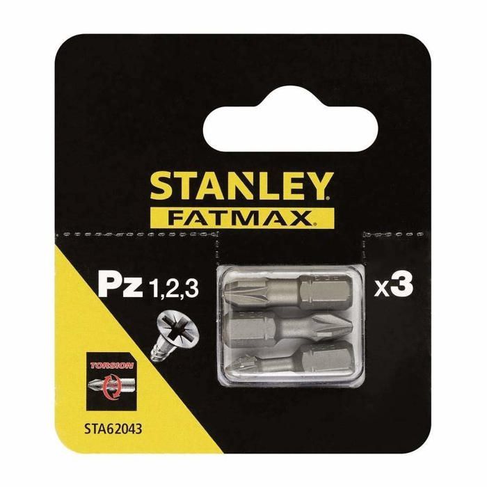 Embout de tournevis STANLEY STA62043 PZ123 Set de 3 pièces Haute qualité