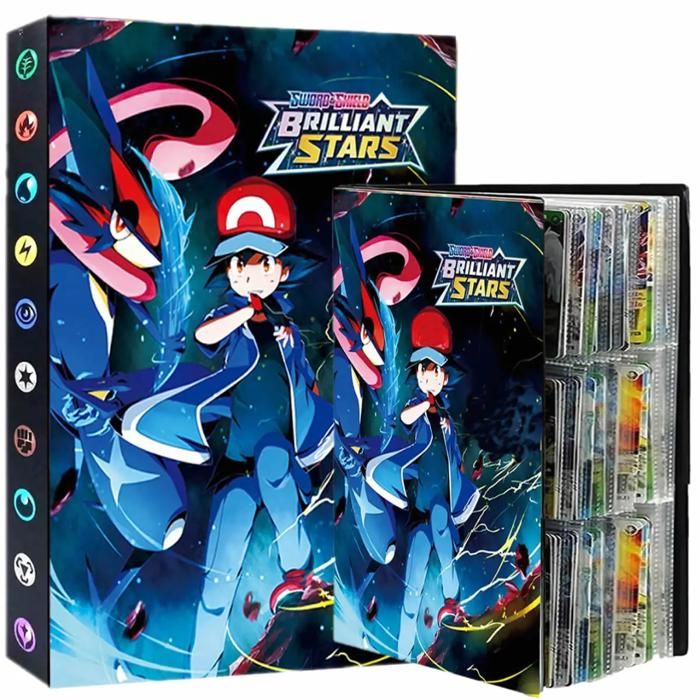 Album Pokemon Classeur Carte, Capacité De 60 Pages De 480 Cartes, 4 Poches, Album De Cartes, Cahier Range Carte, Livre De Protection Cartes, Porte Carte à Collectionner, Un Cadeau Pour Les Garçons