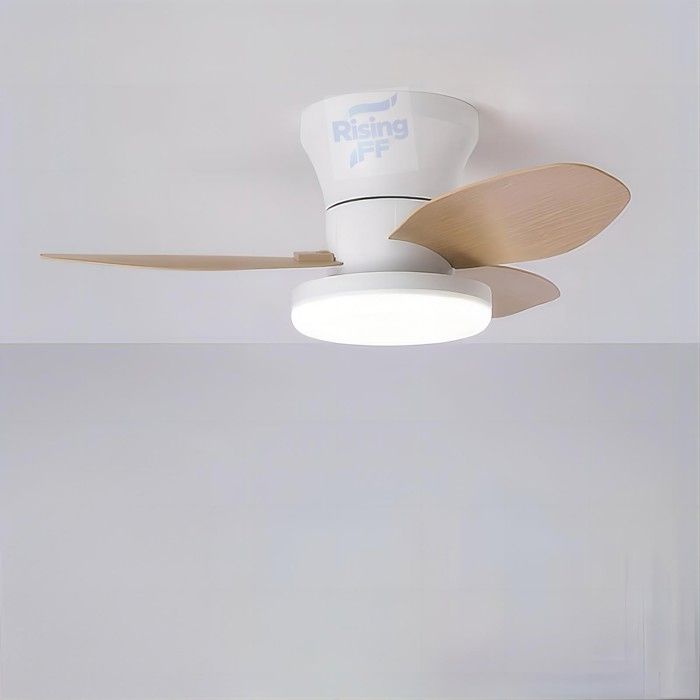 ®RisingFF Ventilateur de plafond silencieux de 65 cm avec lumière télécommande 3 modes déclairage LED 6 vitesses Couleur du - Rising Ff