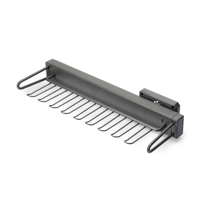 Emuca Porta cravates latéral extractible Quartz Plastique et Aluminium Titane Emuca Porta cravates latéral extractible Quartz Plastique et Aluminium Titane