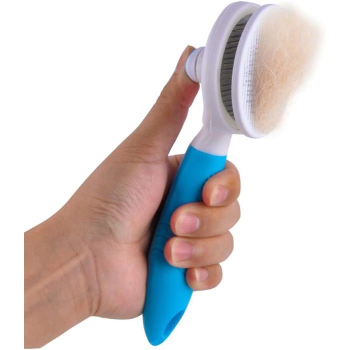 Comparer les prix de Brosse de toilettage efficace pour chiens/chatspeigne démêlant pour chiens et chats à poils longs avec bouton de nettoyage