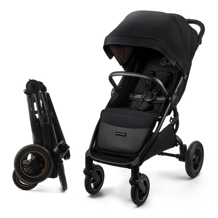 Poussette Canne jusqu’à 27 kg Kinderkraft MITZY AIR Pliage Compact Roues Gonflables Capote UPF50+ Siège XL