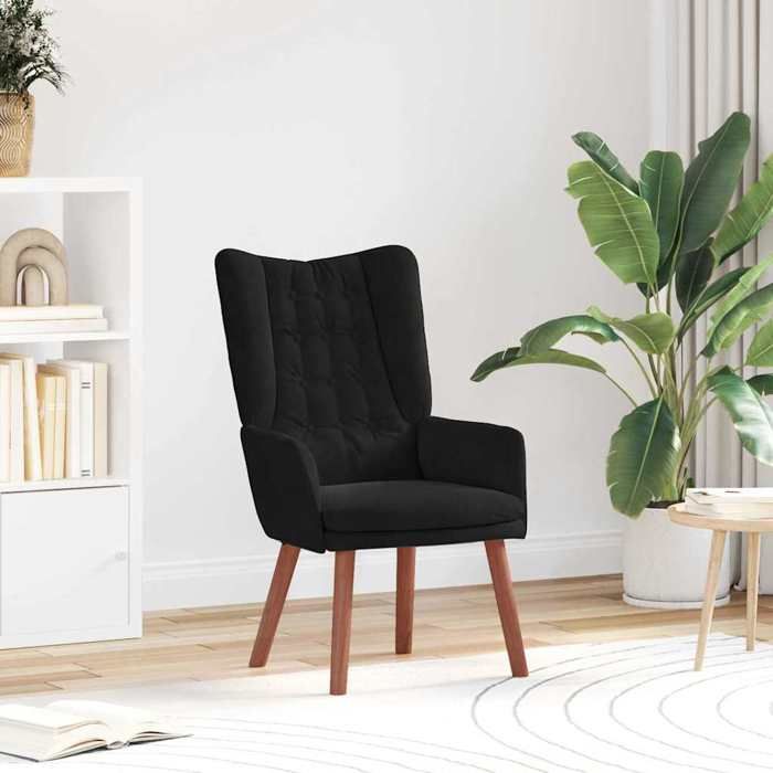 vidaXL fauteuil Noir 63 x 67 x 94 cm Velours 42001820