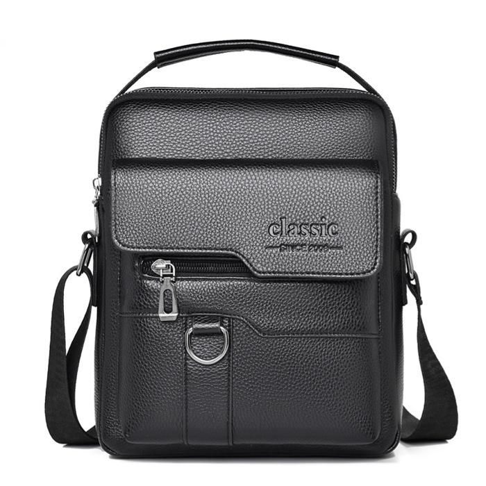 Sac De Voyage Homme Noir Grande Capacité Bandoulière Léger PU