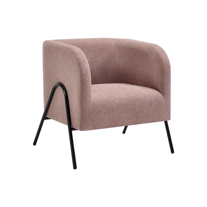 Fauteuil en tissu rose BLINODA