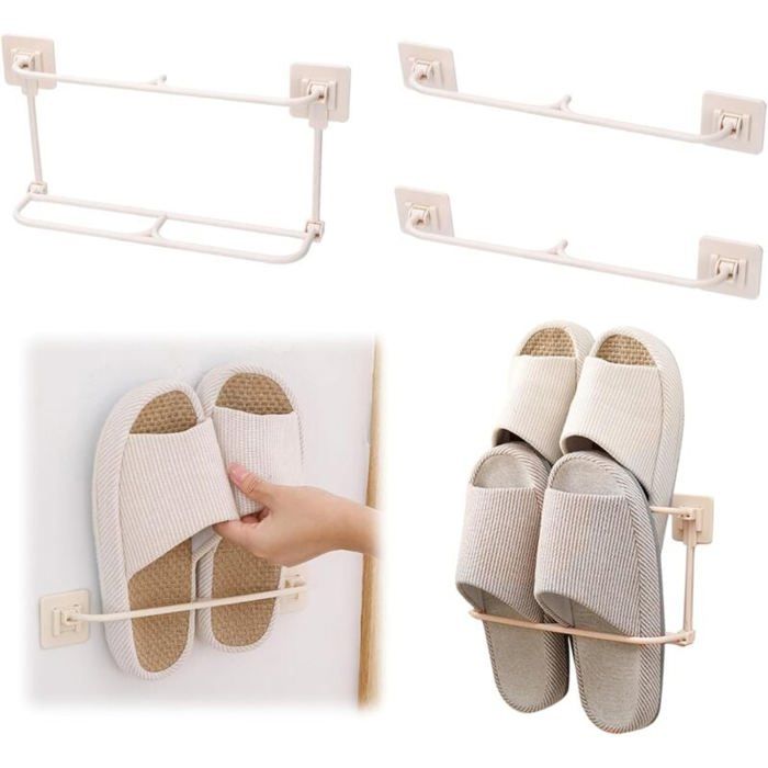 Étagère Chaussures Support de Chaussure Mural Pliable Porte Organisateur de Chaussures 4pcs