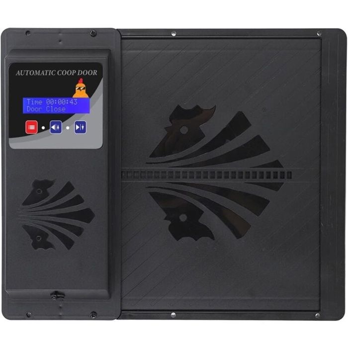 Comparer les prix de Porte automatique de poulailler AIMOONSA - ouvre-porte électrique LED minuterie programmable anti-pincement noir