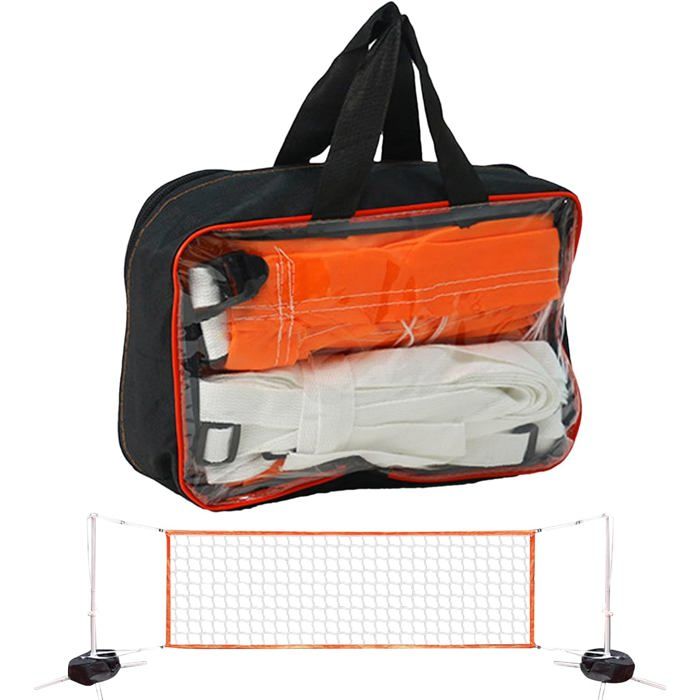 Filet De Volleyball De Piscine – Longueur Réglable 4,5 à 7,6 M – Avec 2 Ballons – Base Robuste – éclairage Solaire LED 5 Modes – étanche