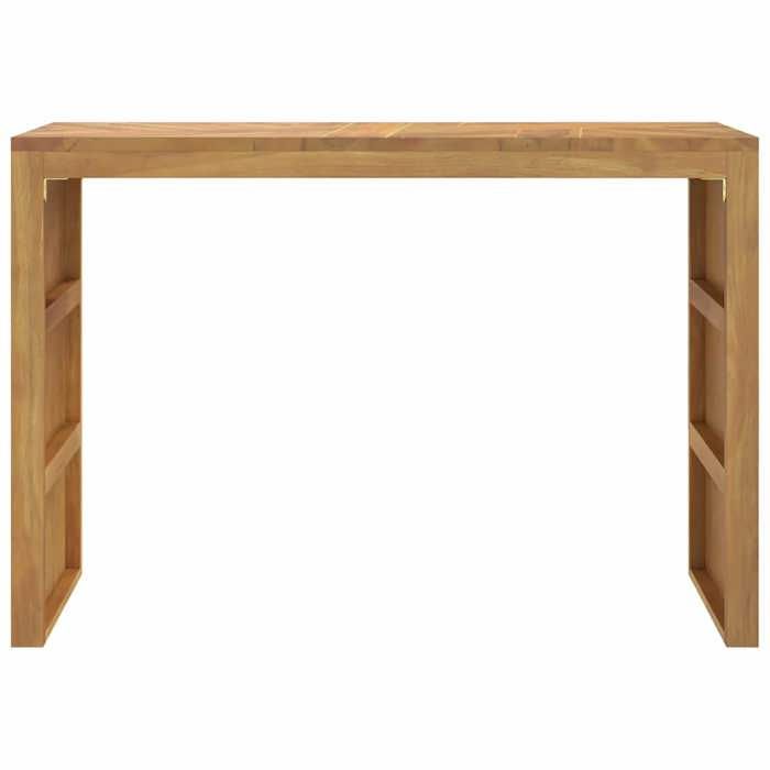 Brun Table console - CLARENCE - Meuble couloir - 110x35x75 cm - bois massif dacacia CC562