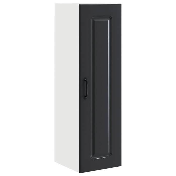 En solde Armoire de cuisine Kalmar Placard de cuisine Pieds réglables avec stockage Noir 30x31x100 cm A1119