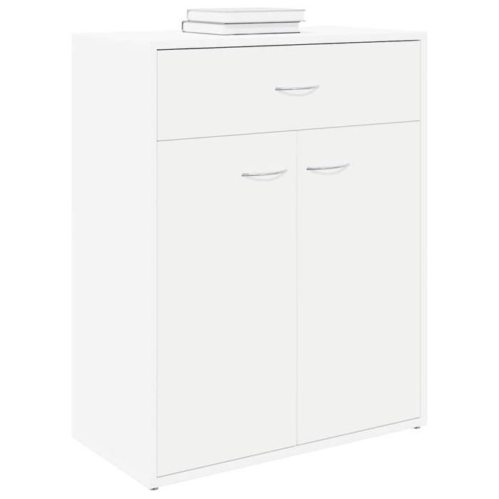 Buffet de Rangement CLARENCE® - Montage simple - Buffet bahut/Armoire de Cuisine - blanc 60x30x75 cm - bois dingénierie B504945