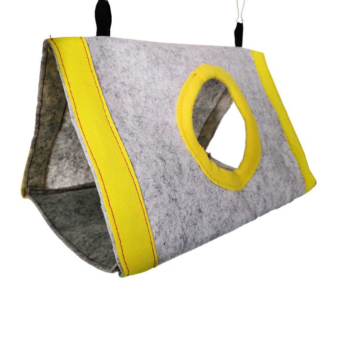 Hamac de soleil pour petits animaux - Phoesky - Pivoine perroquet - Jaune - 20x11x12 cm - Écologique - 100% coton