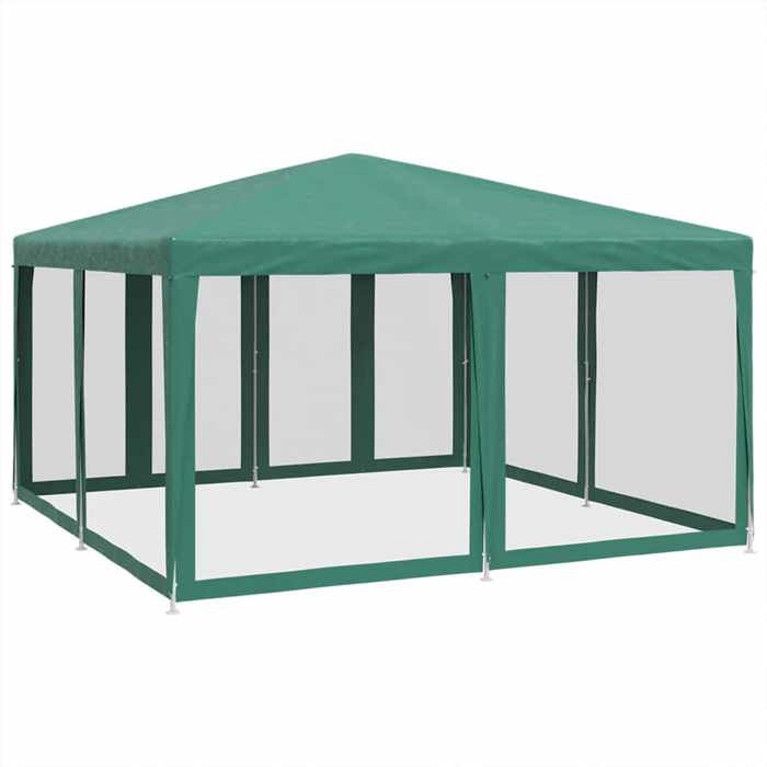 Vert Pergola/Pavillon pour Fête - BKM - Tente de fête avec 8 parois latérales en maille vert 4x4 m PEHD_0472406