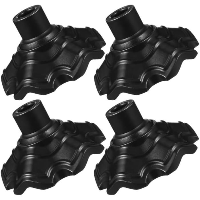 Lot de 4 Embouts Antidérapants pour Pieds de Chaise: Protège-Pieds Noirs 16 mm – Patins Réutilisables Anti-enfoncement