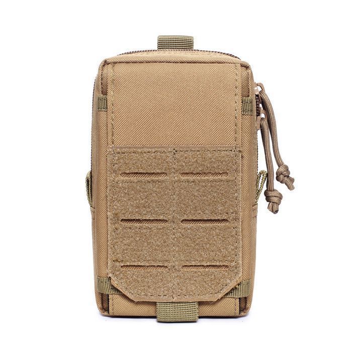 Sac à outils ceinture Oxford - Résistant eau et rayures Sangle verticale arrière - Randonnée et sport - Jaune