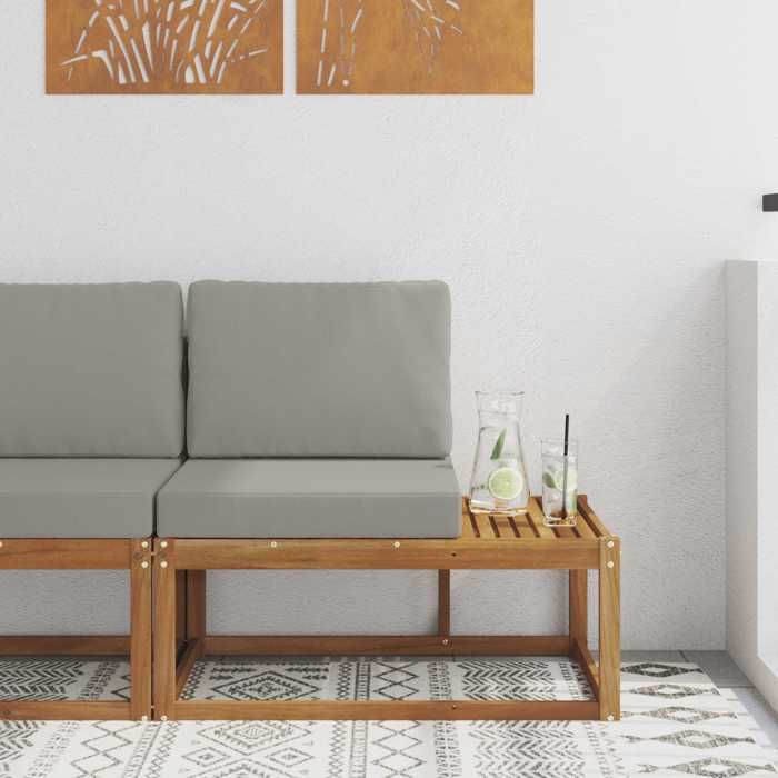 Meuble de jardin - MAISON EXCLUSIVE - Canapé dextérieur en bout - Acacia massif - Modulaire - Résistant intempéries