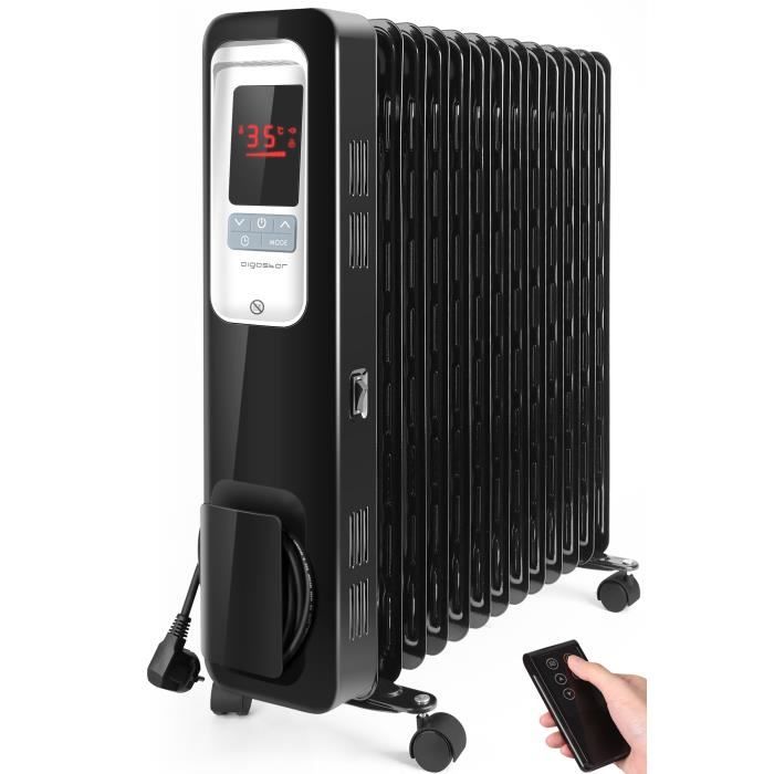 Radiateur à Bain D'huile KESSER – écran Tactile + Télécommande, 2000W, Blanc