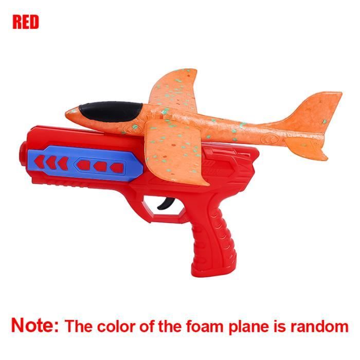 AGAKY Avion Catapulte En Mousse EPP Avec Lanceur – 2 Planeurs + Pistolet – Jeu Extérieur – Éducatif, Résistant Aux Chocs – Cadeau Enfant
