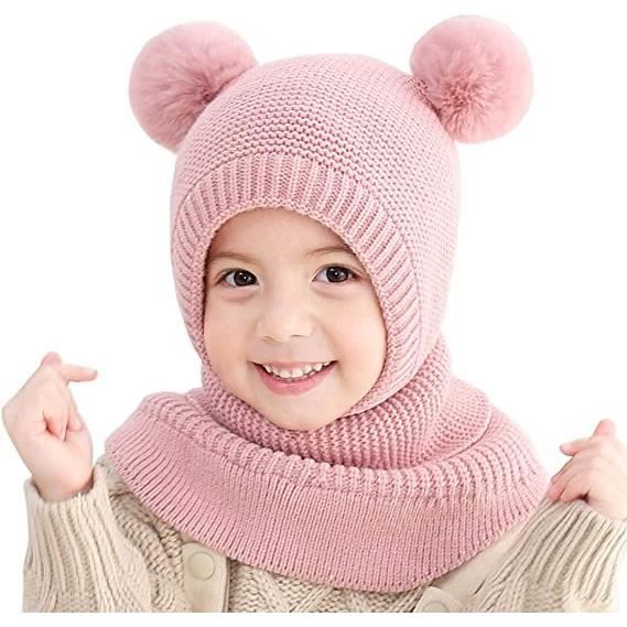 Bonnet Echarpe Hiver Chaud pour Bébé Fille Garçon - Chapeaux