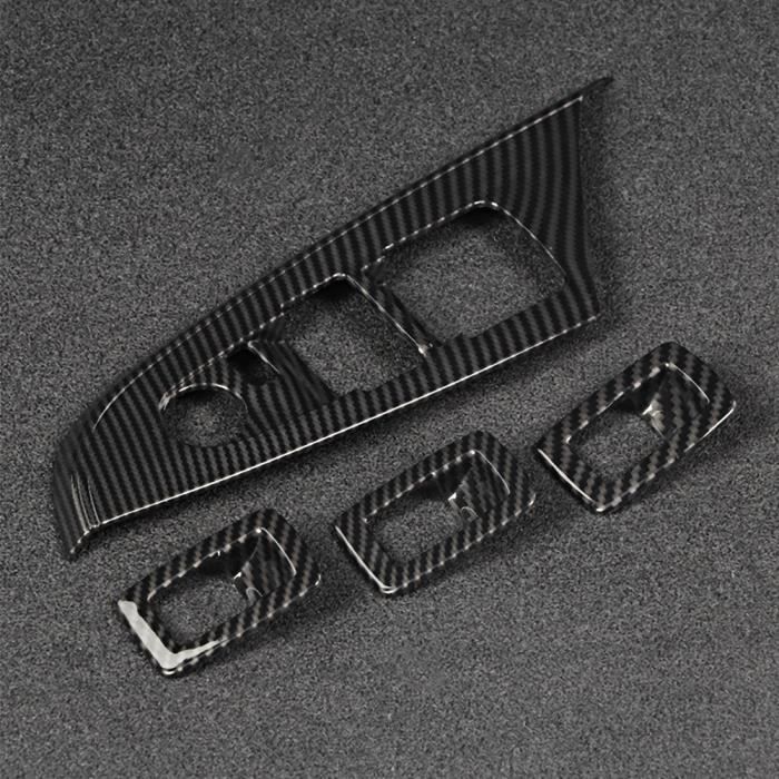 UlisemJeffergarden Cadre De Garniture De Bouton De Lève-vitre En Fiber De Carbone 4 Pieces Pour Land Rover Range Rover Evoque 12 17 88849639