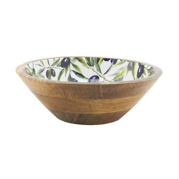 Lot De 6 Saladiers Ronds En Bois Tressé Incassables 25,4 Cm - Service Fruits Et Salades