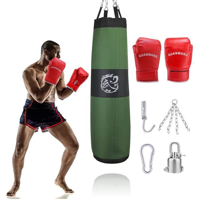 Sac de Frappe Adulte, 150cm Sac de Boxe avec Gants de Boxe Boxing