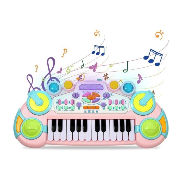 Jouet Piano Enfant 1-6 Ans Filles,Jouets de Clavier de Piano Musical Enfant,  Jouets Éducatifs Cadeaux pour Anniversaires 1-6 Ans - Cdiscount Instruments  de musique