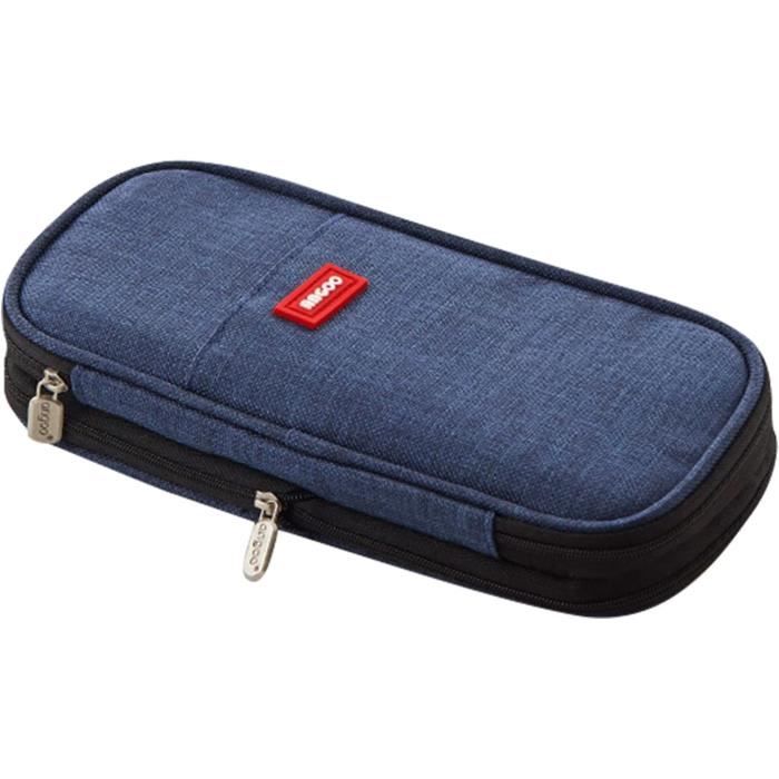 Trousse Scolaire Extensible Grande Capacité - Pour Crayons, Stylos, Maquillage Ou Outils - En Toile Et Coton - Rose