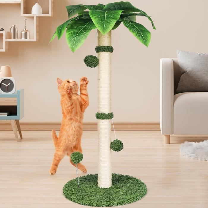 Maison Pour Chat Avec Griffoir Intégré - 48x26x26 Cm - Carton Ondulé Résistant - Cachette Et Aire De Jeu 2 En 1