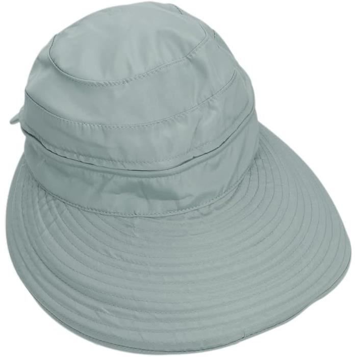 Casquette à Grande Visière ITODA Pour Femme - Protection UPF 50+ - Design Queue De Cheval - Pliable - Coton