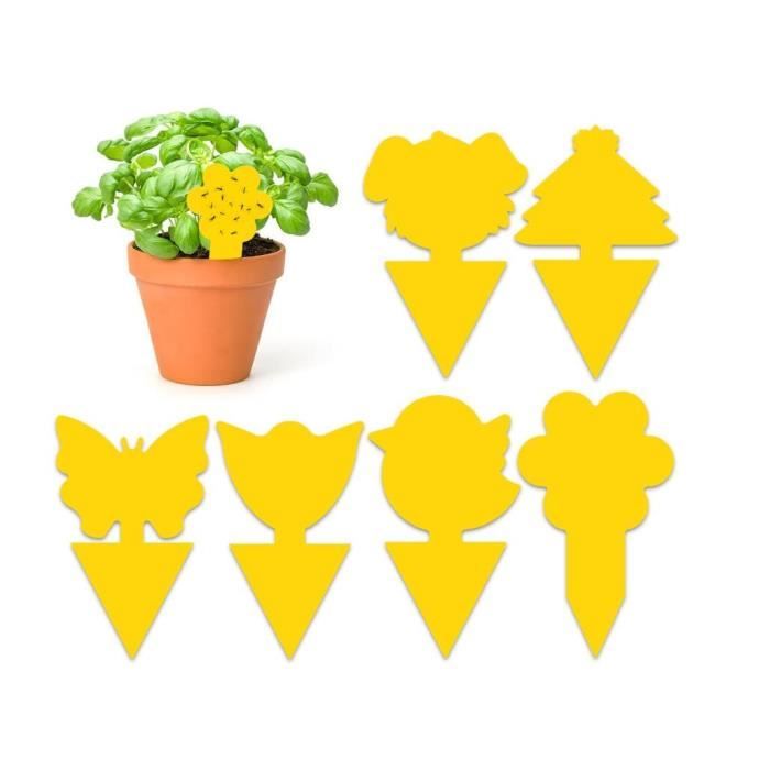 40 Pièges à Insectes Collants Jaunes - Protection Naturelle Pour Plantes D'intérieur Et Jardin