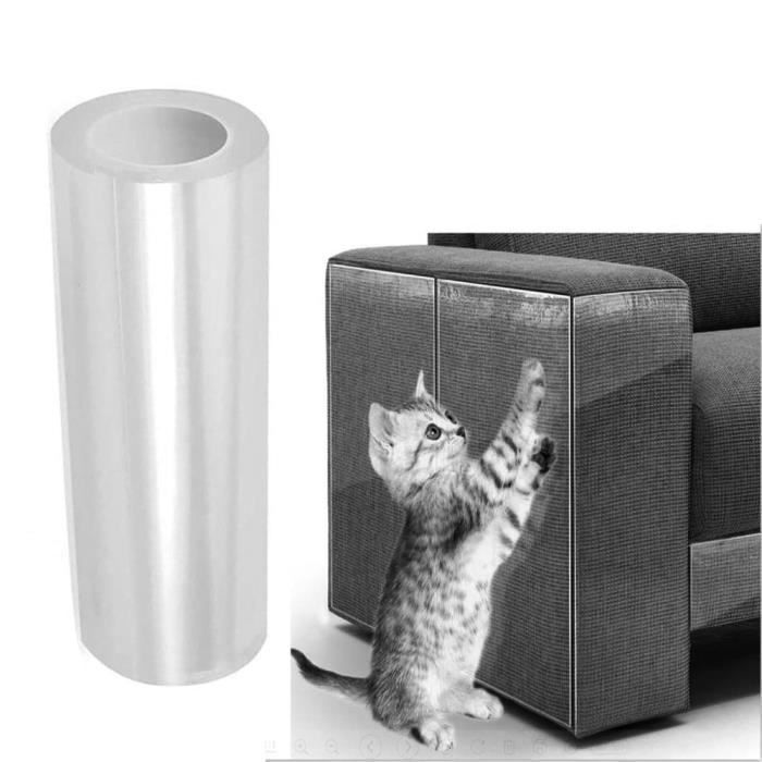 Anti Griffe Chat Canapé - 30cm*300cm Protection Sticker Transparent Autocollant pour Meubles Porte Mur Canapé Tapis