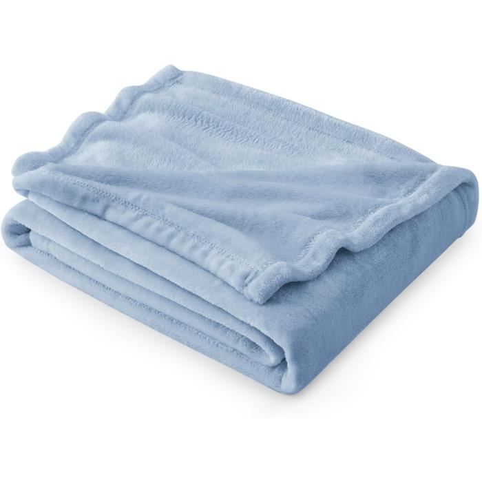 Couverture Polaire Ultra Douce Pour Canapé - 127x152 Cm, 300g/m², Vert Sauge, Lavable En Machine