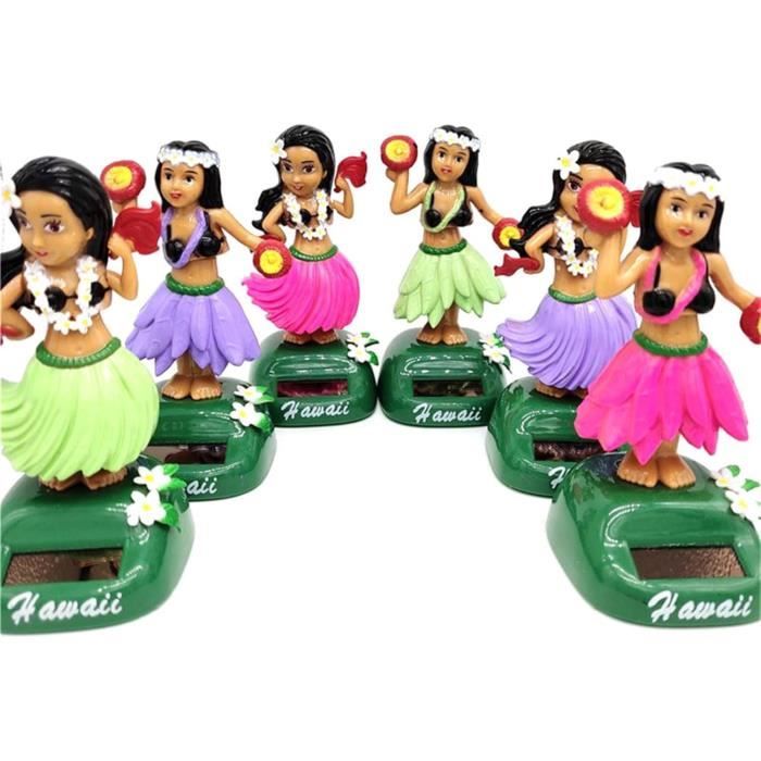 Vahine Voiture Qui Bouge Figurine Solaire Dansante Hawaïenne Pour Tableau De Bord De Voiture